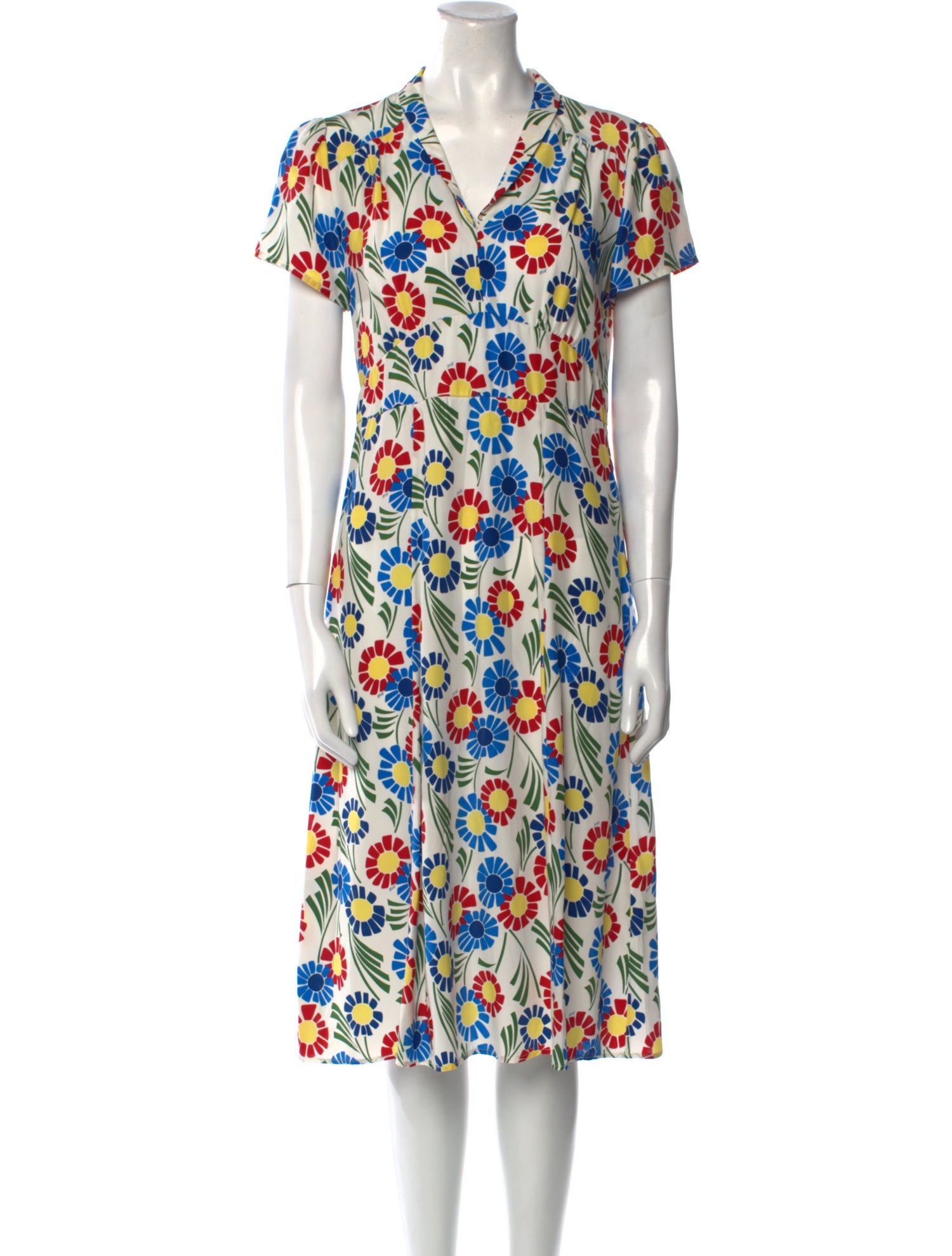 HVN Silk Midi Length Dress