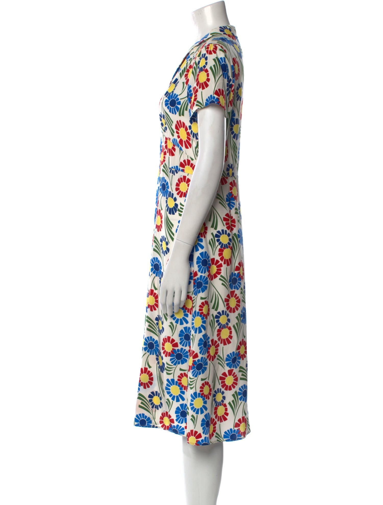 HVN Silk Midi Length Dress