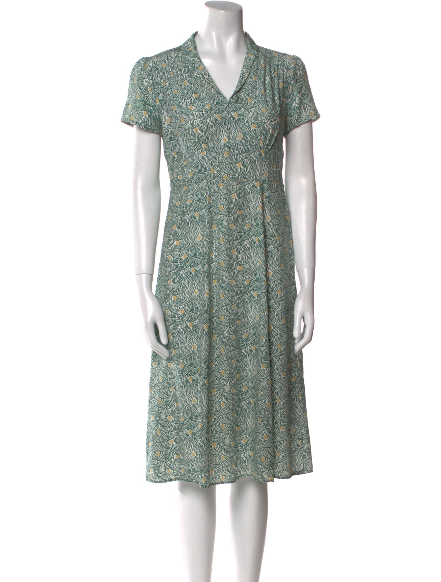 HVN Silk Midi Length Dress