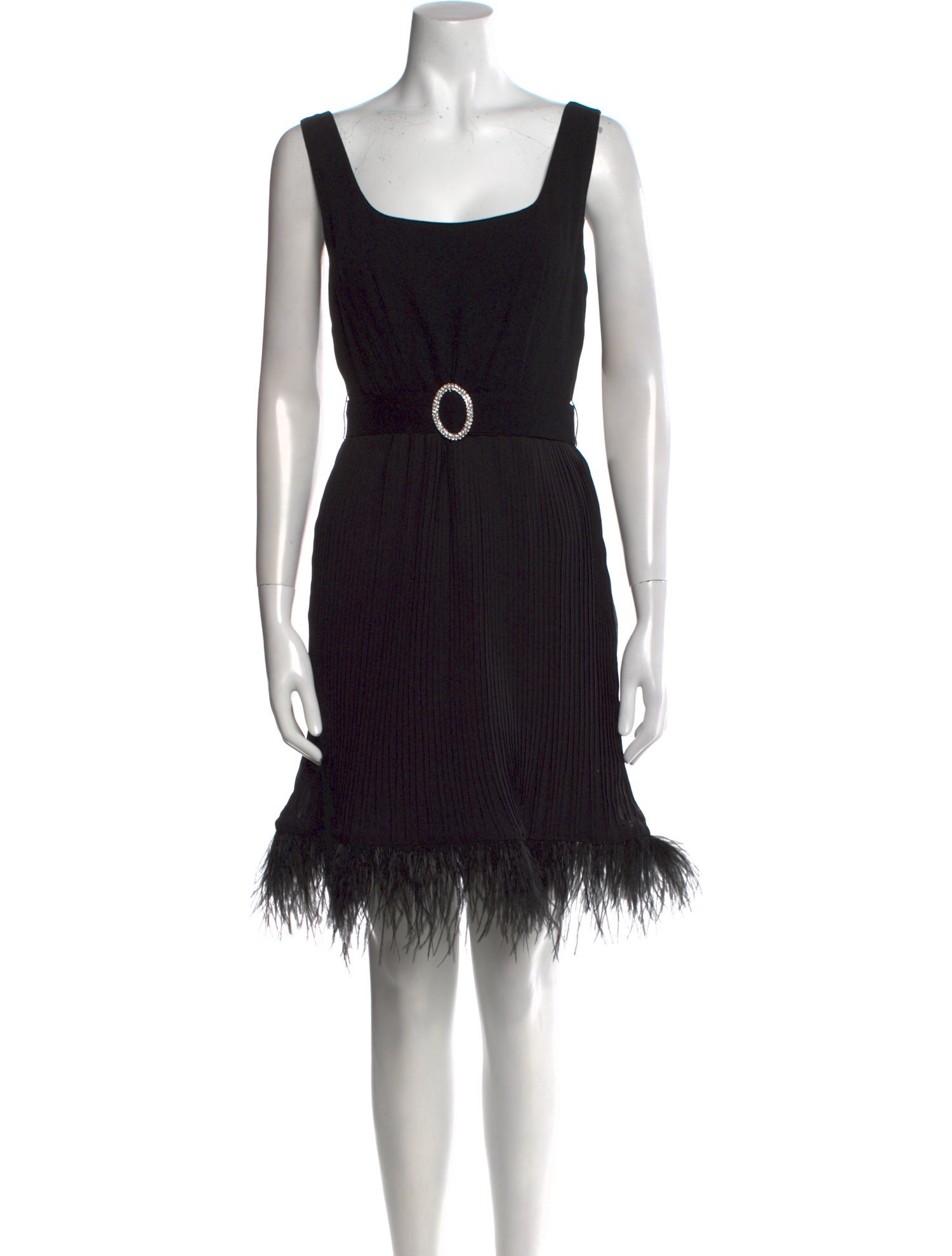 HVN Square Neckline Mini Dress