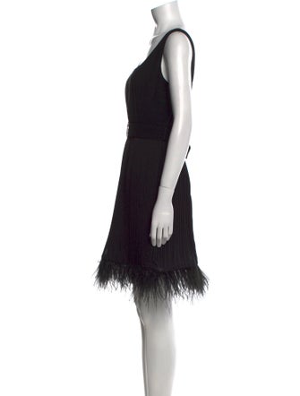 HVN Square Neckline Mini Dress