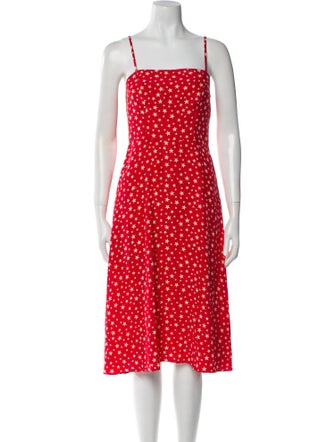 HVN Silk Knee-Length Dress