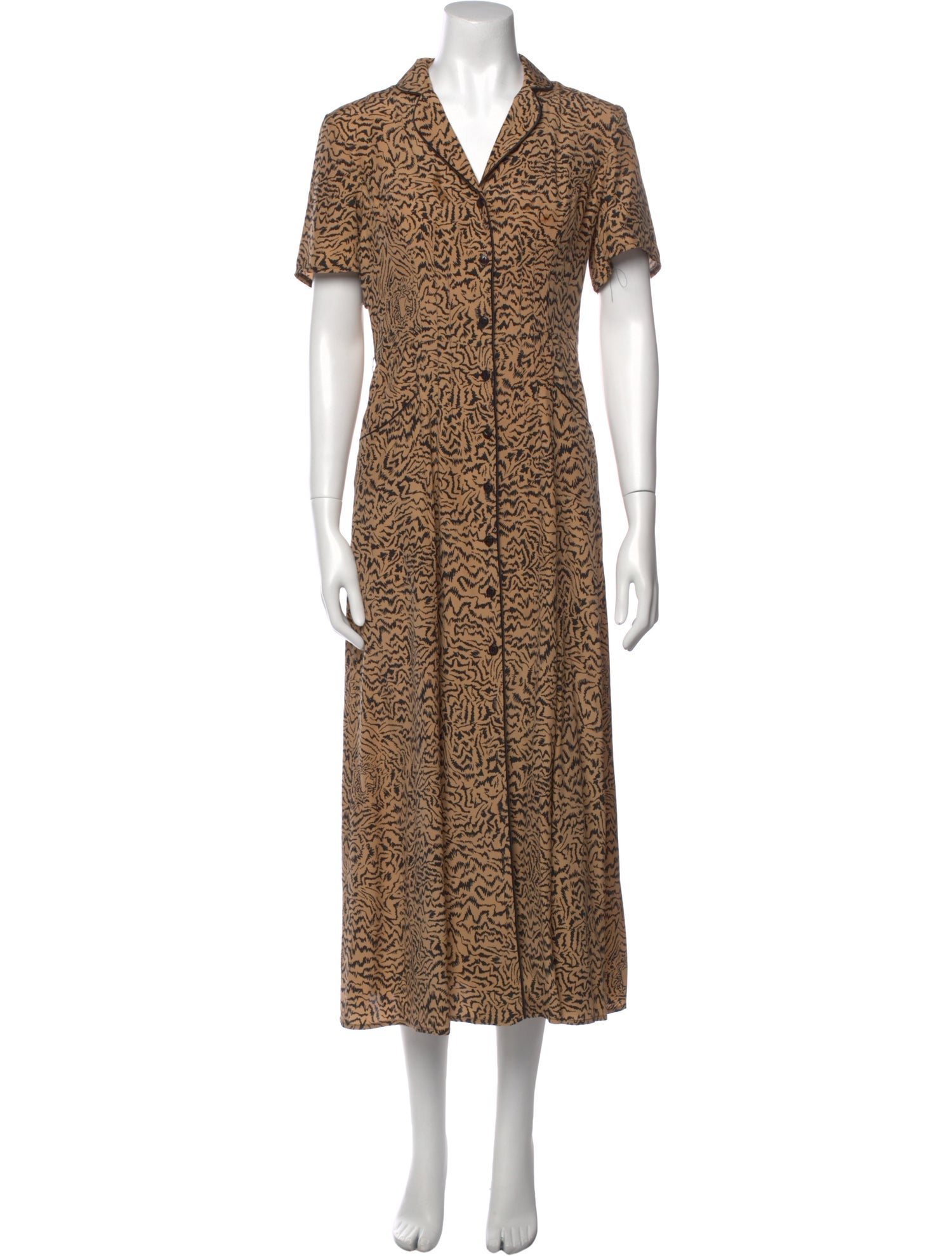 HVN Animal Print Long Dress