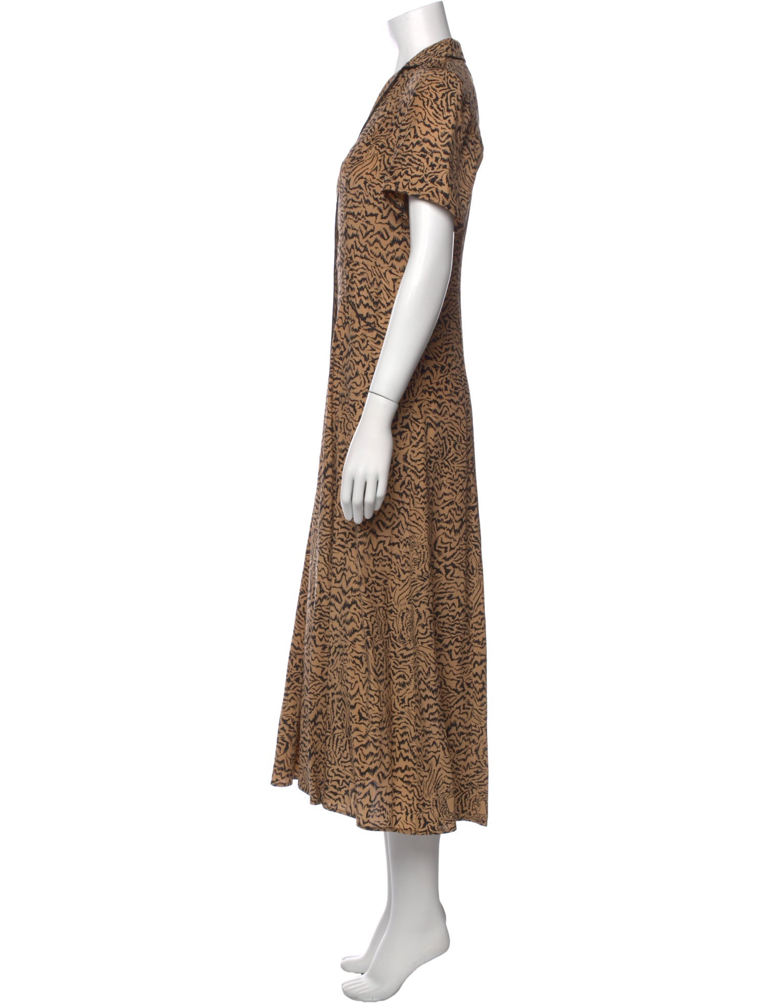 HVN Animal Print Long Dress