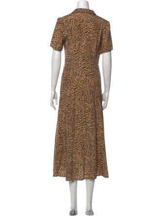 HVN Animal Print Long Dress