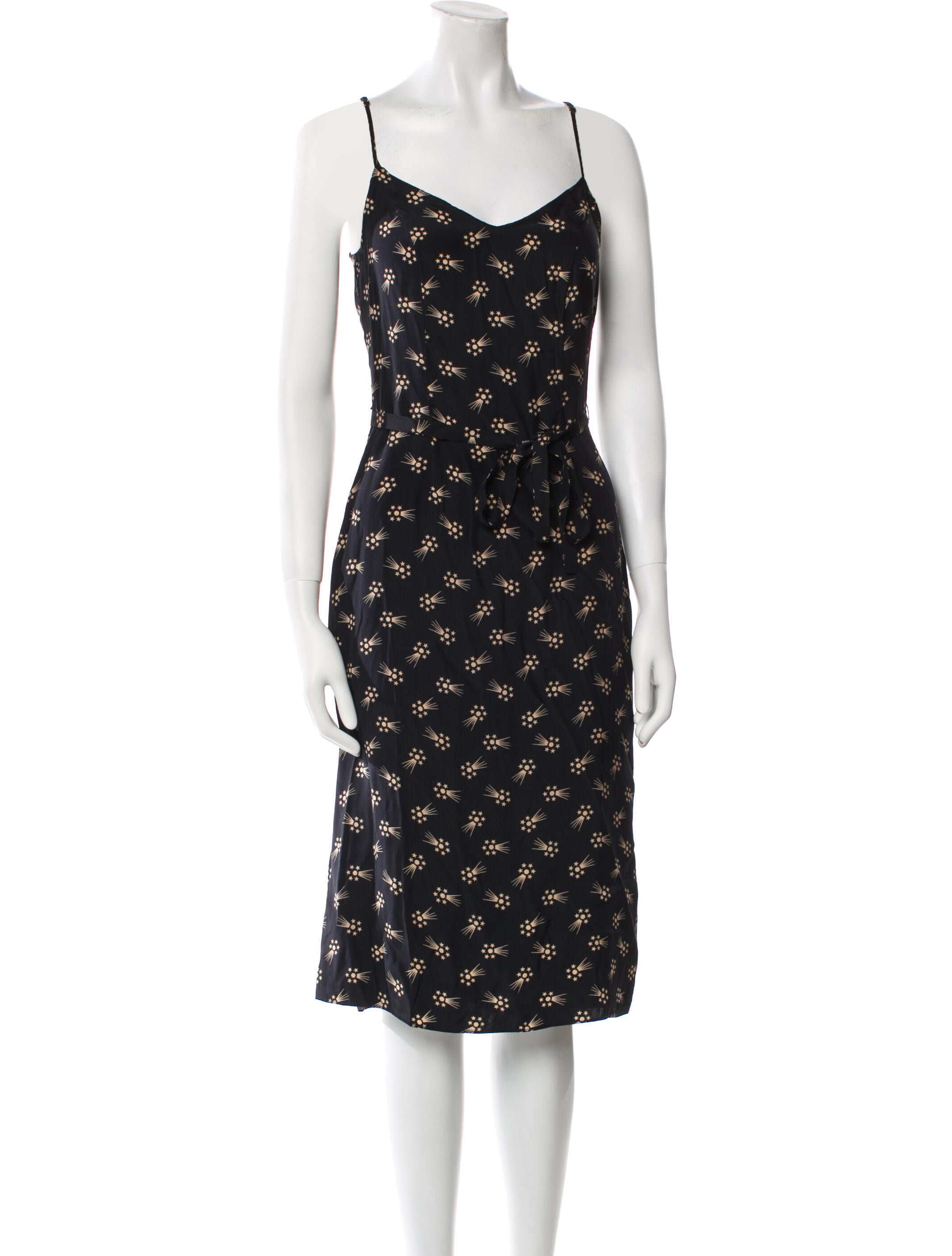 HVN Silk Midi Length Dress