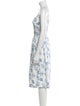 HVN Floral Print Midi Length Dress