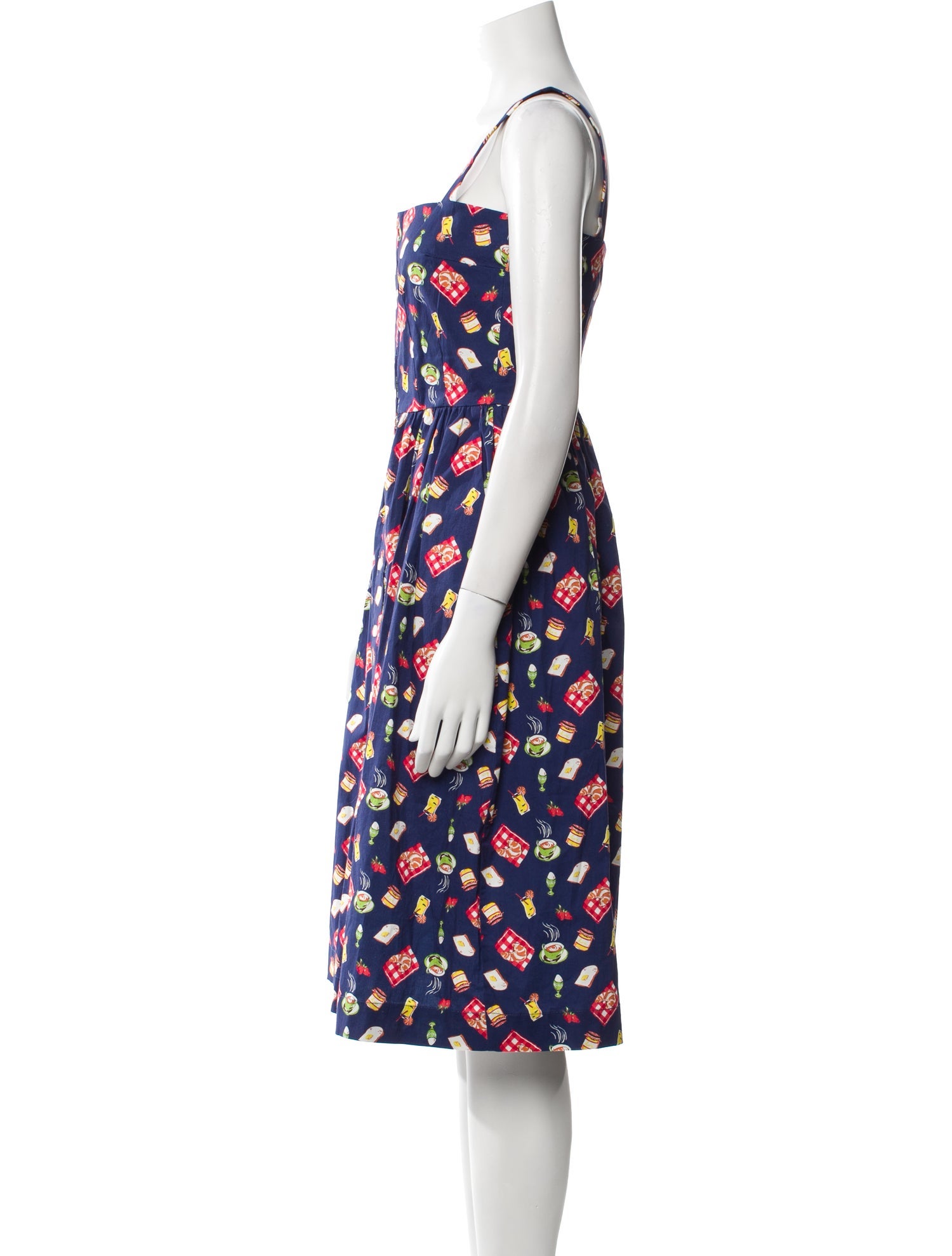 HVN Floral Print Knee-Length Dress