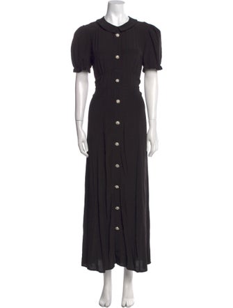 HVN Crew Neck Long Dress