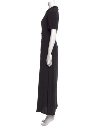 HVN Crew Neck Long Dress