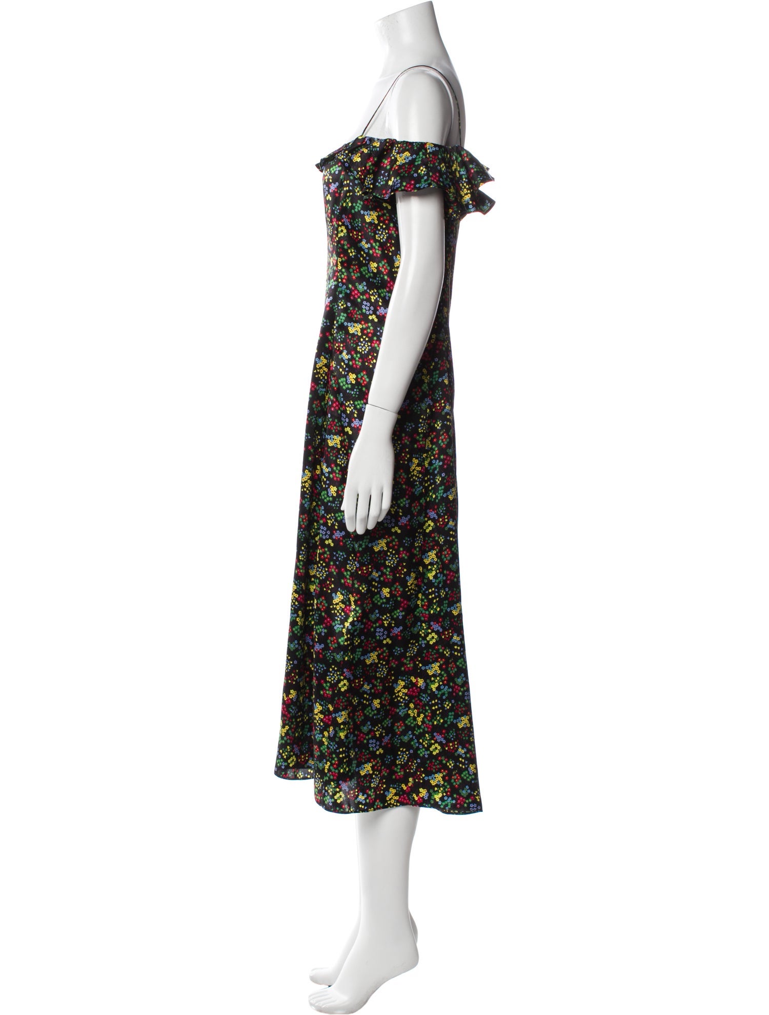 HVN Silk Midi Length Dress