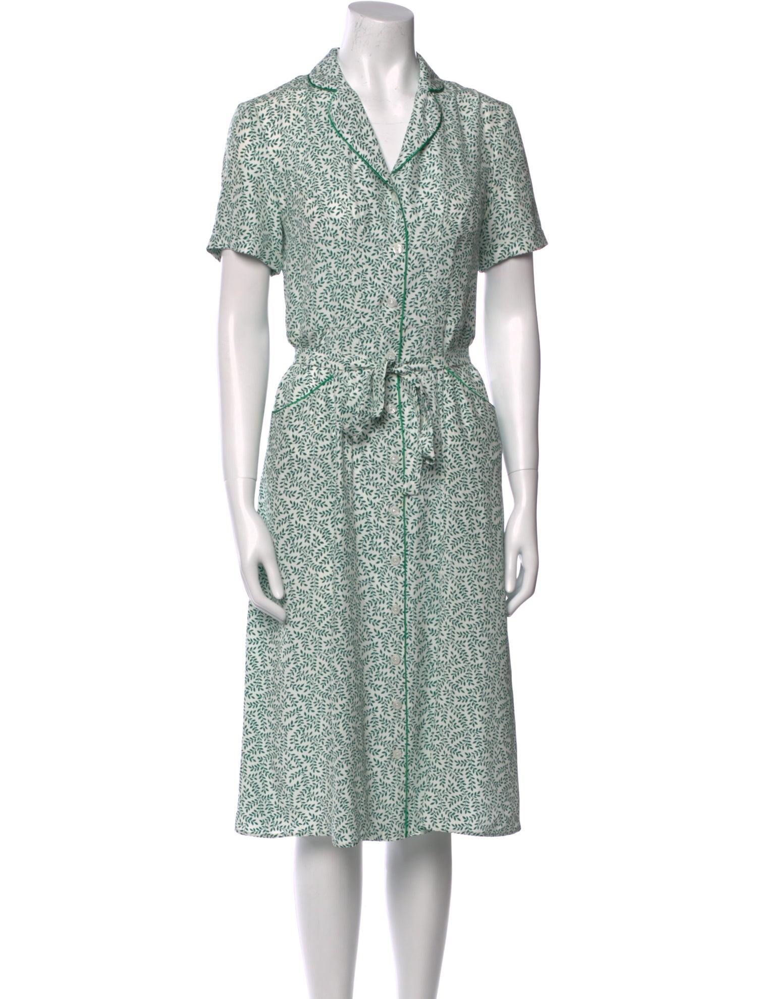 HVN Silk Midi Length Dress