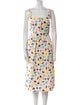 HVN Printed Midi Length Dress