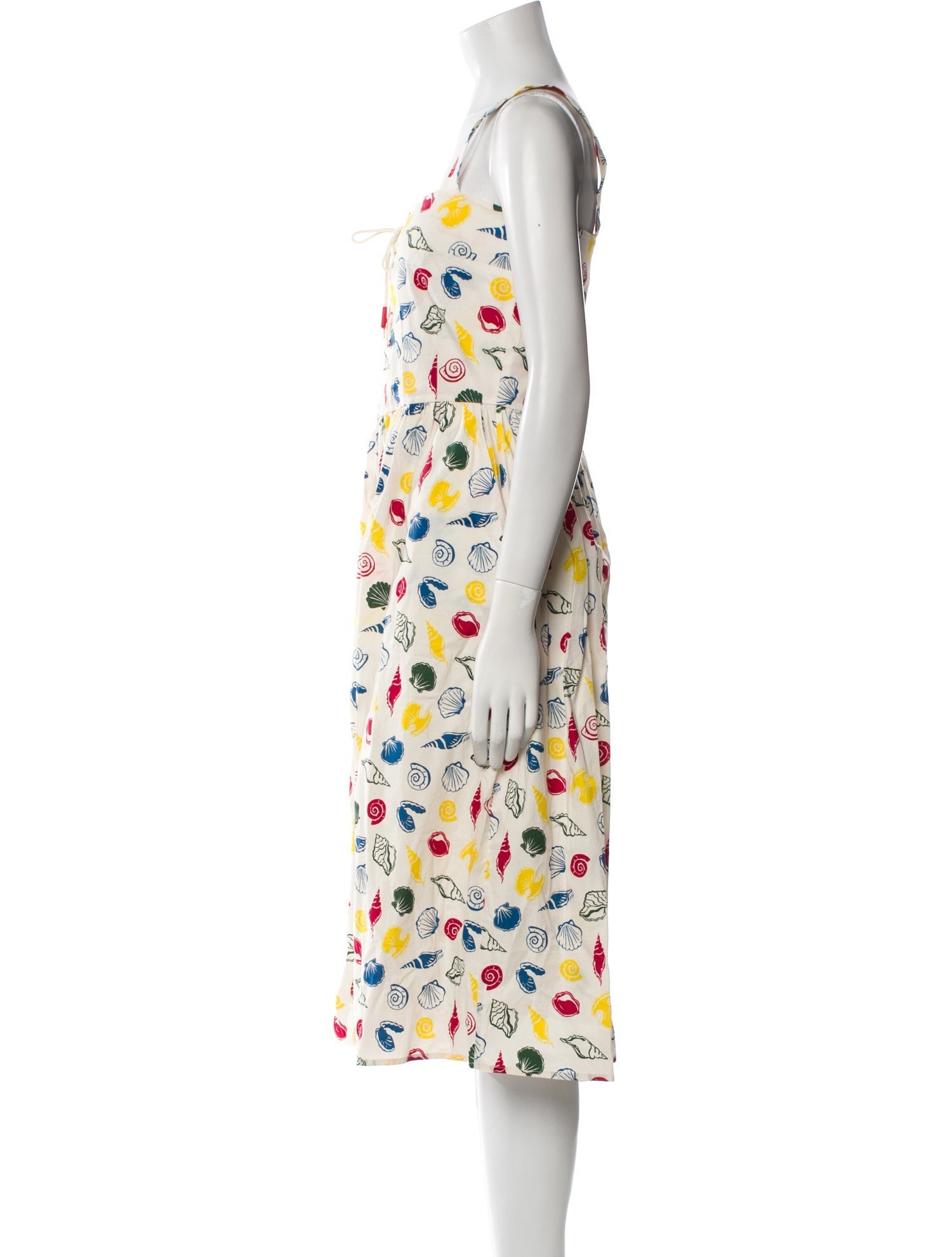 HVN Printed Midi Length Dress