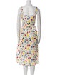 HVN Printed Midi Length Dress