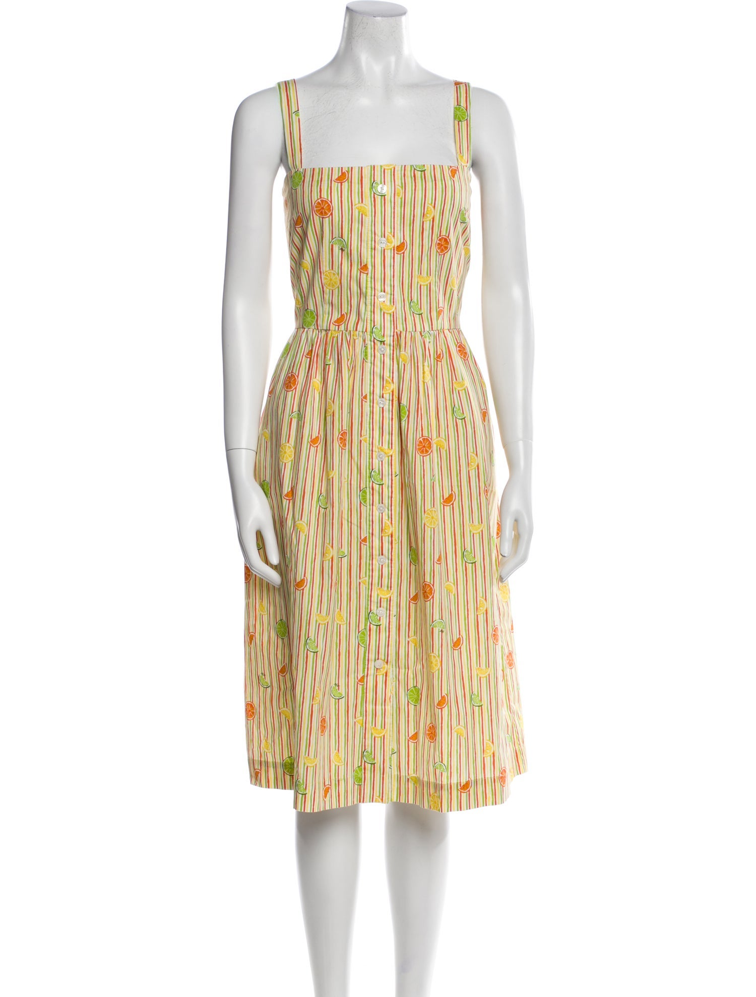 HVN Printed Midi Length Dress