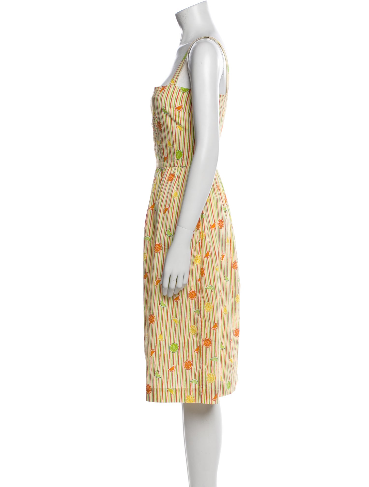 HVN Printed Midi Length Dress