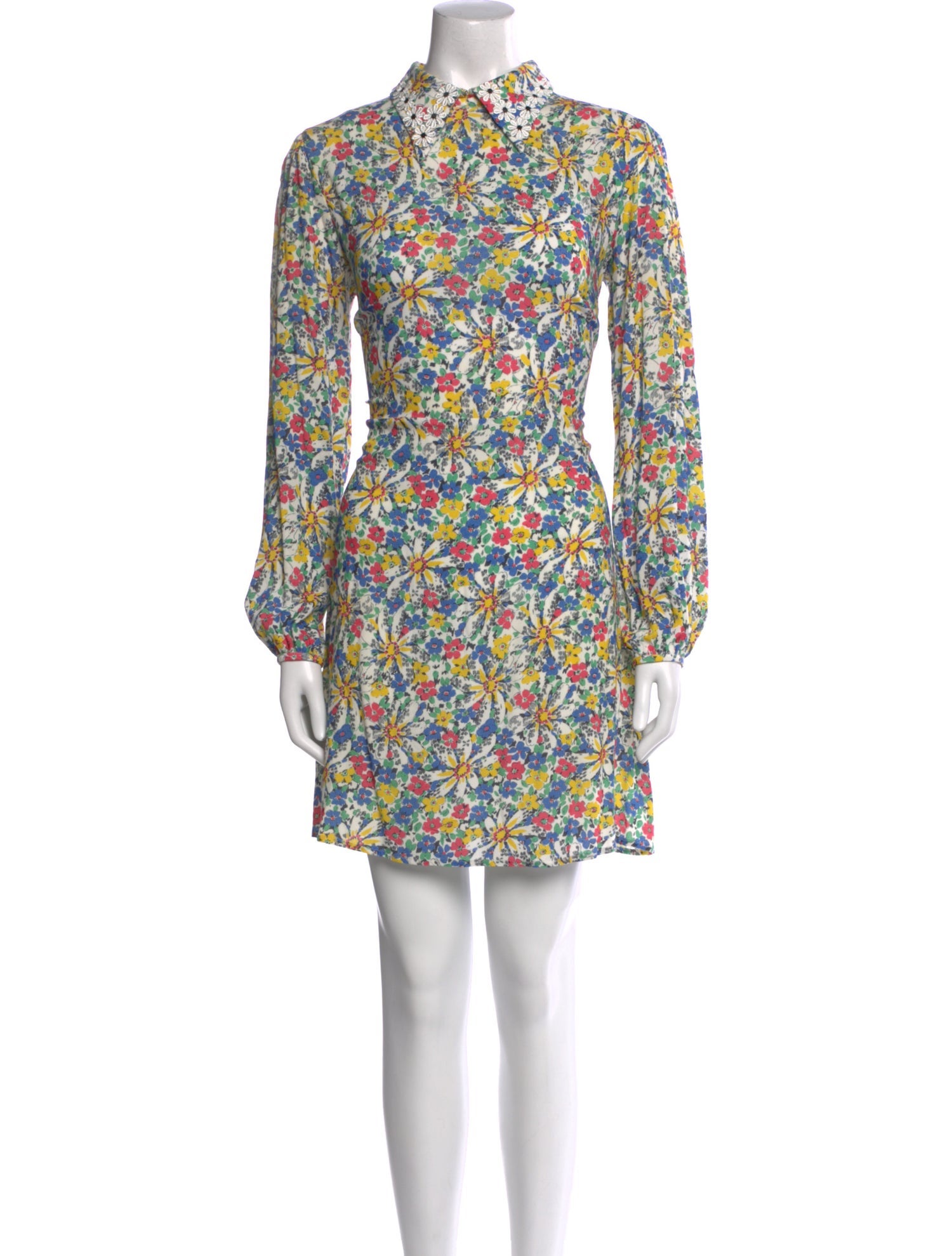 HVN Floral Print Mini Dress