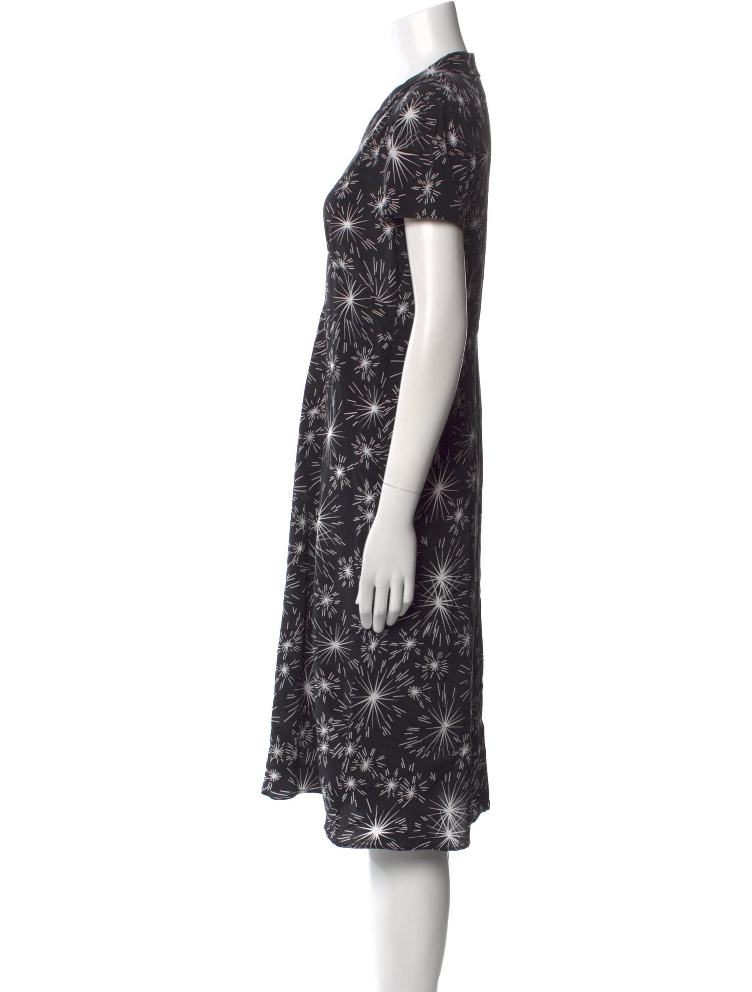 HVN Silk Midi Length Dress