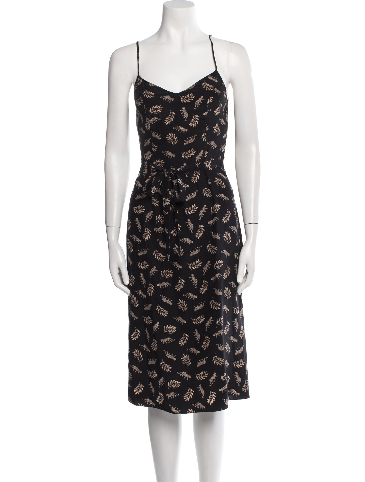 HVN Silk Midi Length Dress