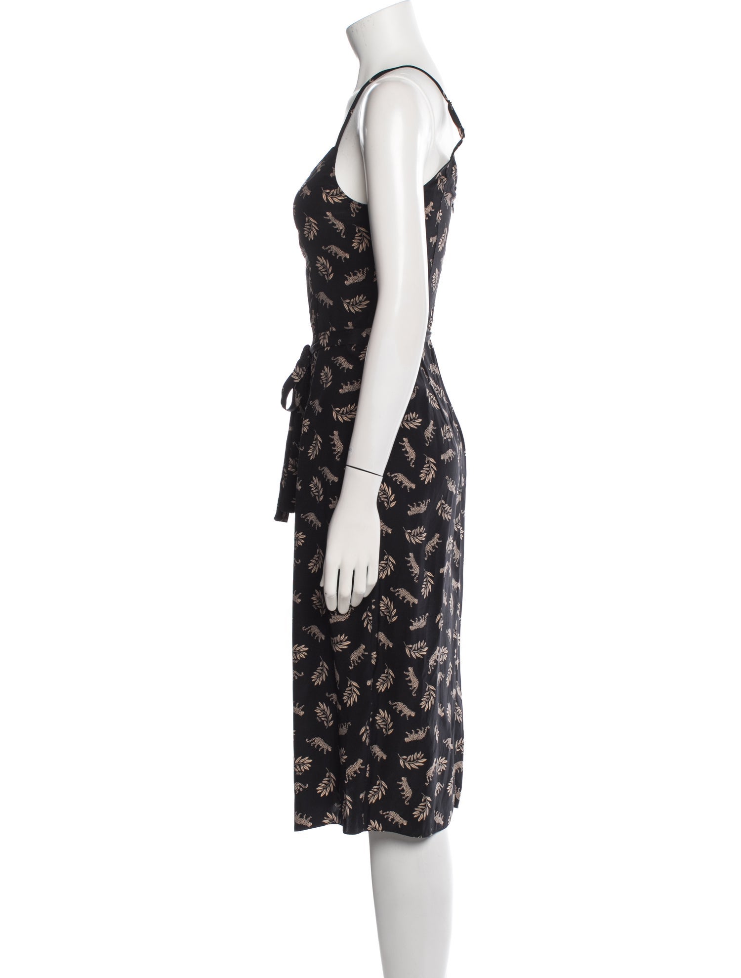 HVN Silk Midi Length Dress