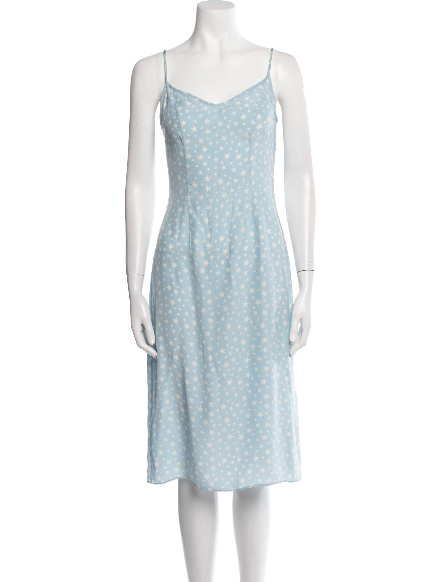 HVN Silk Midi Length Dress