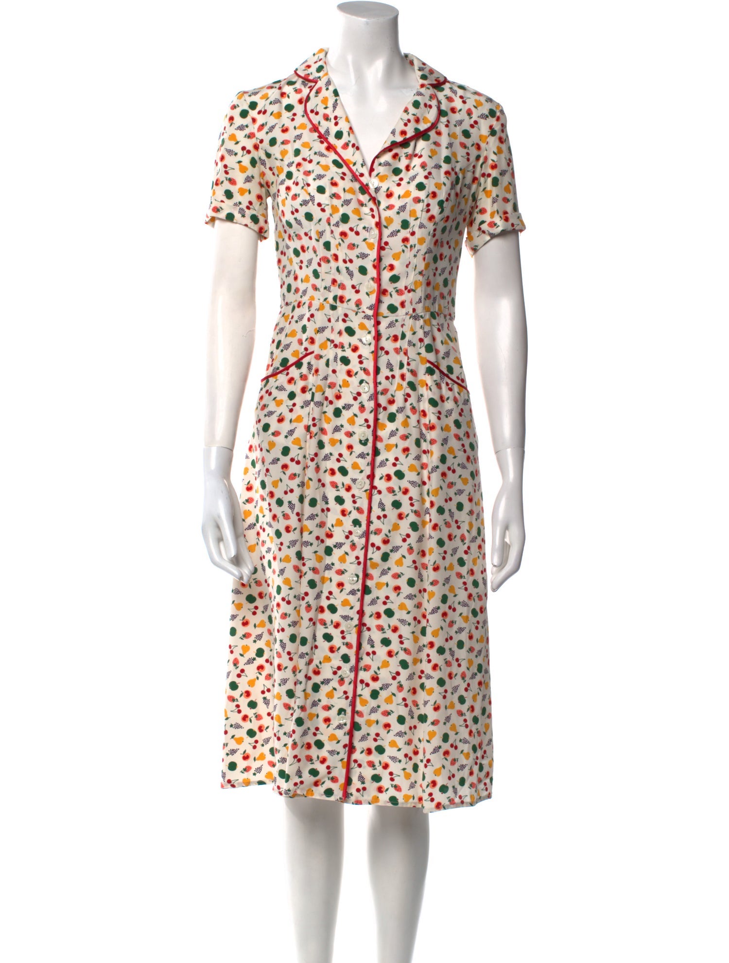 HVN Silk Midi Length Dress