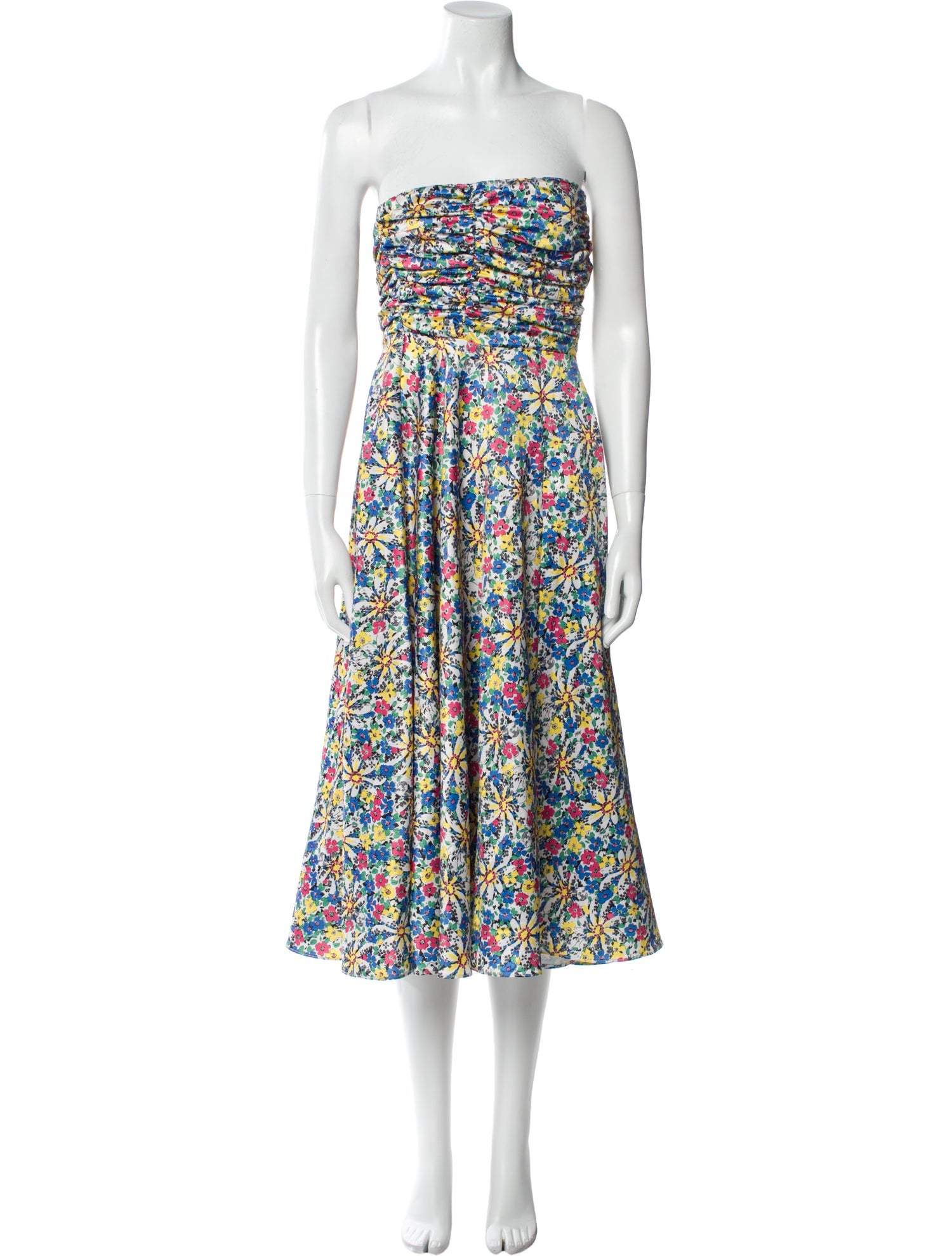 HVN Floral Print Knee-Length Dress