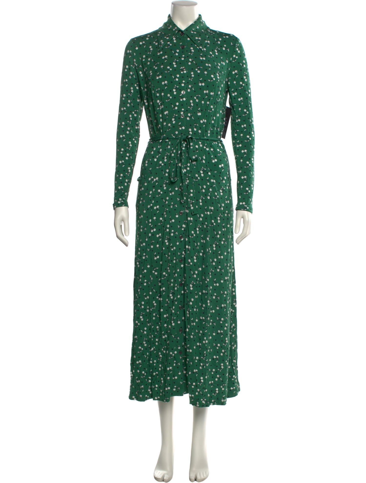 HVN Printed Long Dress