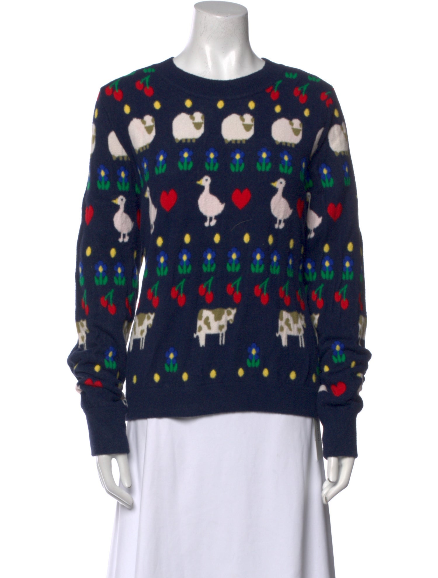 HVN Printed Crew Neck Sweatshirt