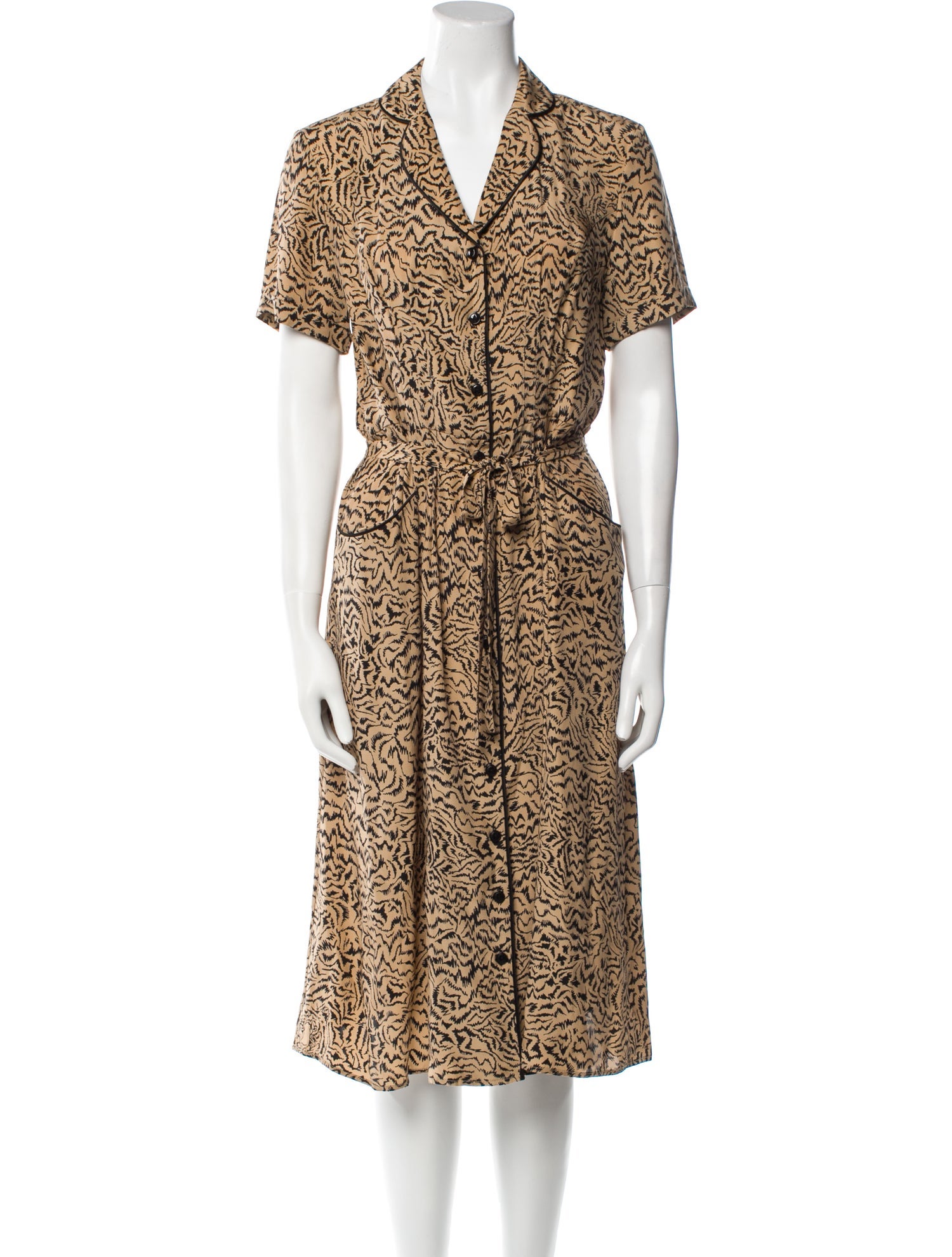 HVN Silk Midi Length Dress w/ Tags