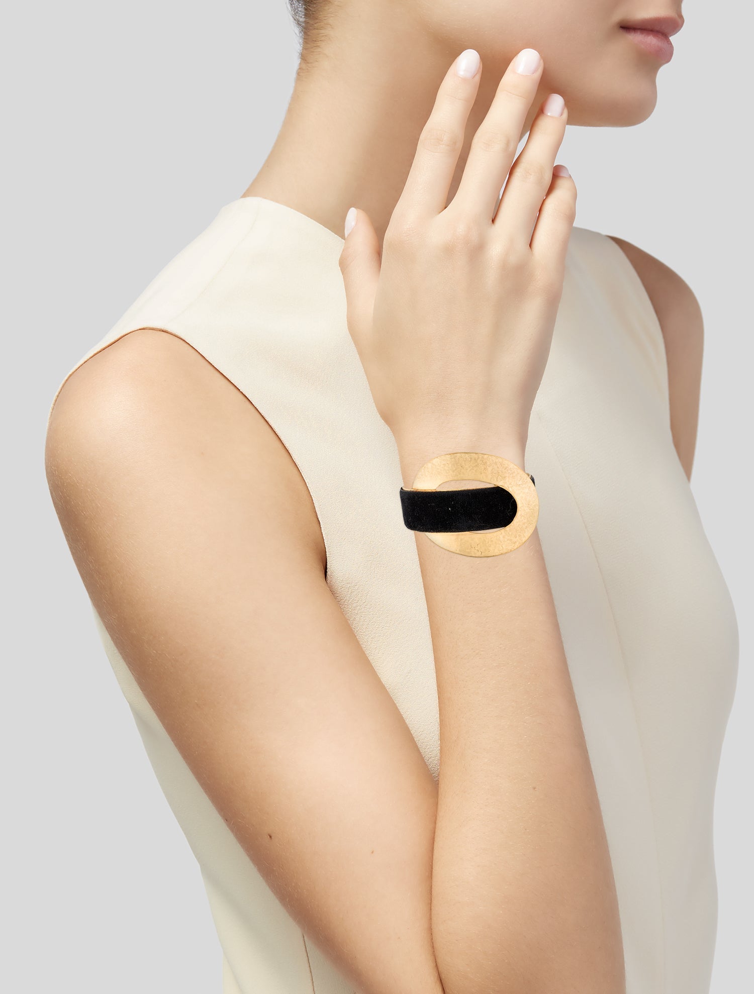 Hervé Van der Straeten Velvet Cuff Bracelet