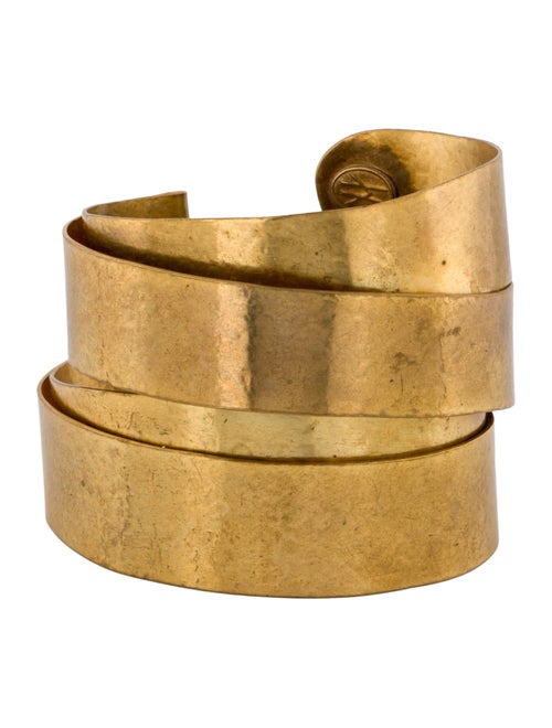 Hervé Van der Straeten Hammered Wide Cuff Bracelet