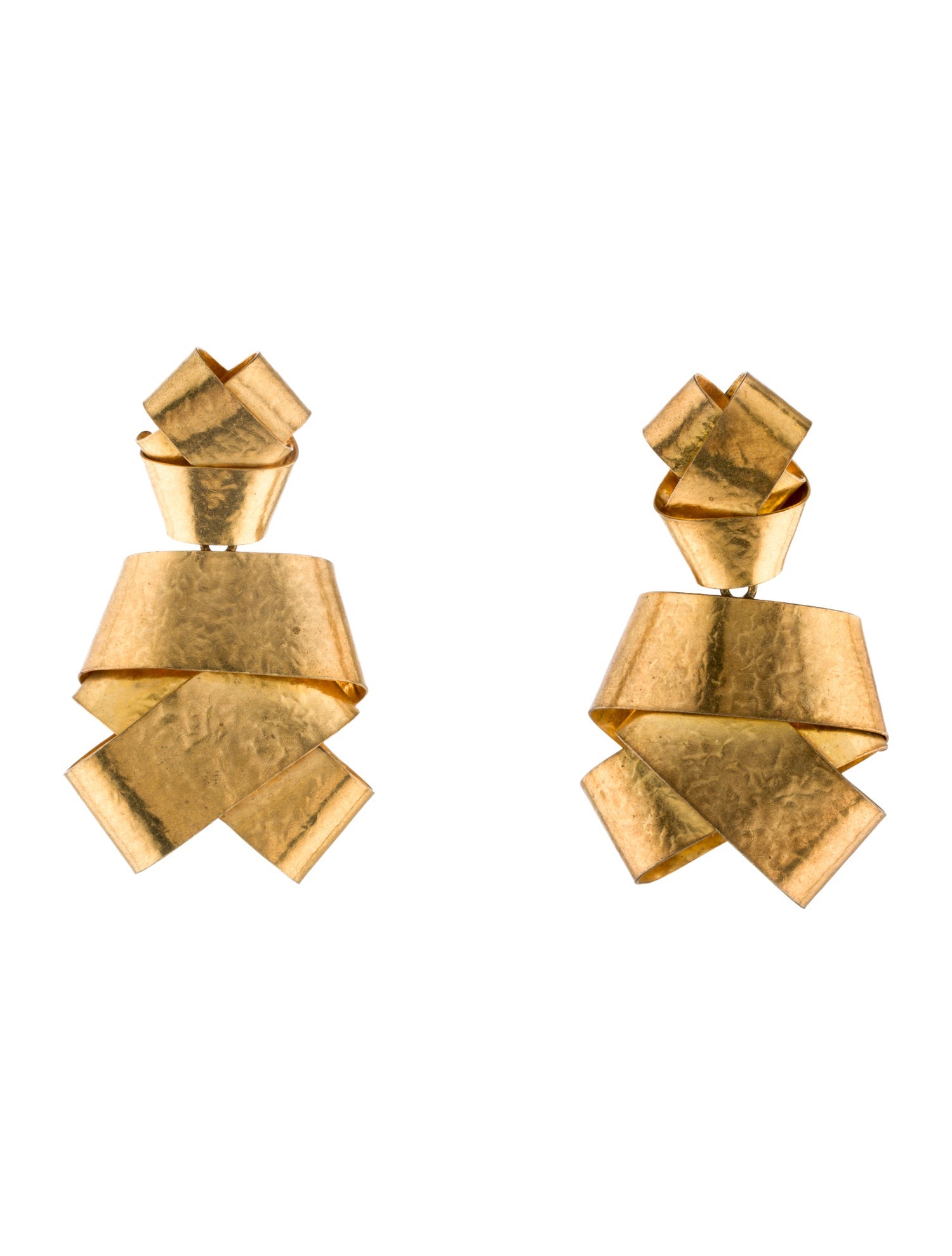 Hervé Van der Straeten Ribbon Knot Drop Earrings