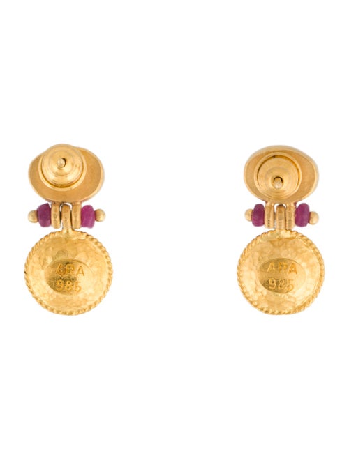 Ara Collection 23K Ruby Drop Earrings