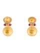 Ara Collection 23K Ruby Drop Earrings
