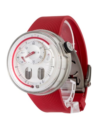 HYT H0 Red Silver Watch