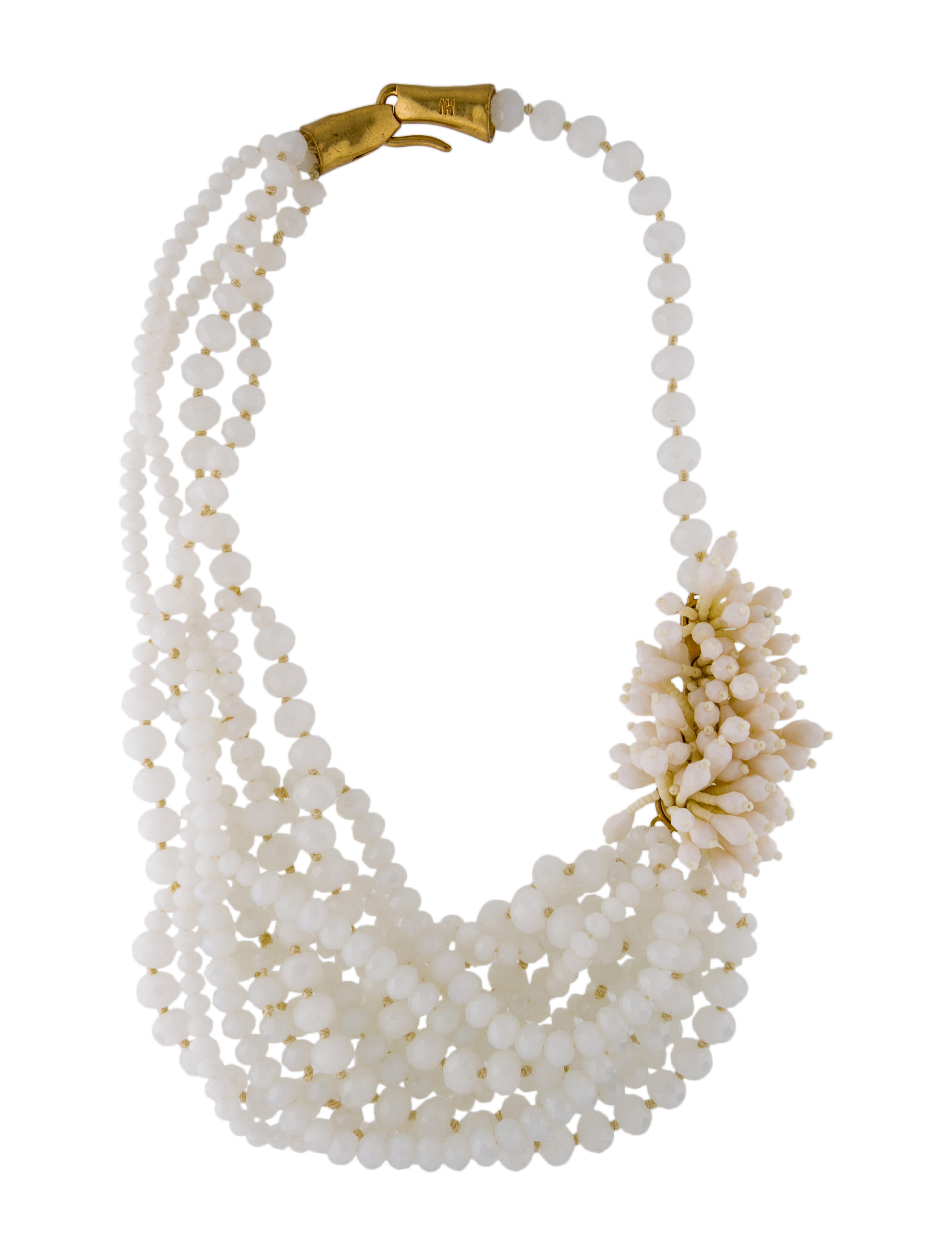 India Hicks Crystal & Resin Bead Necklace White, GoldTone Metal Bead