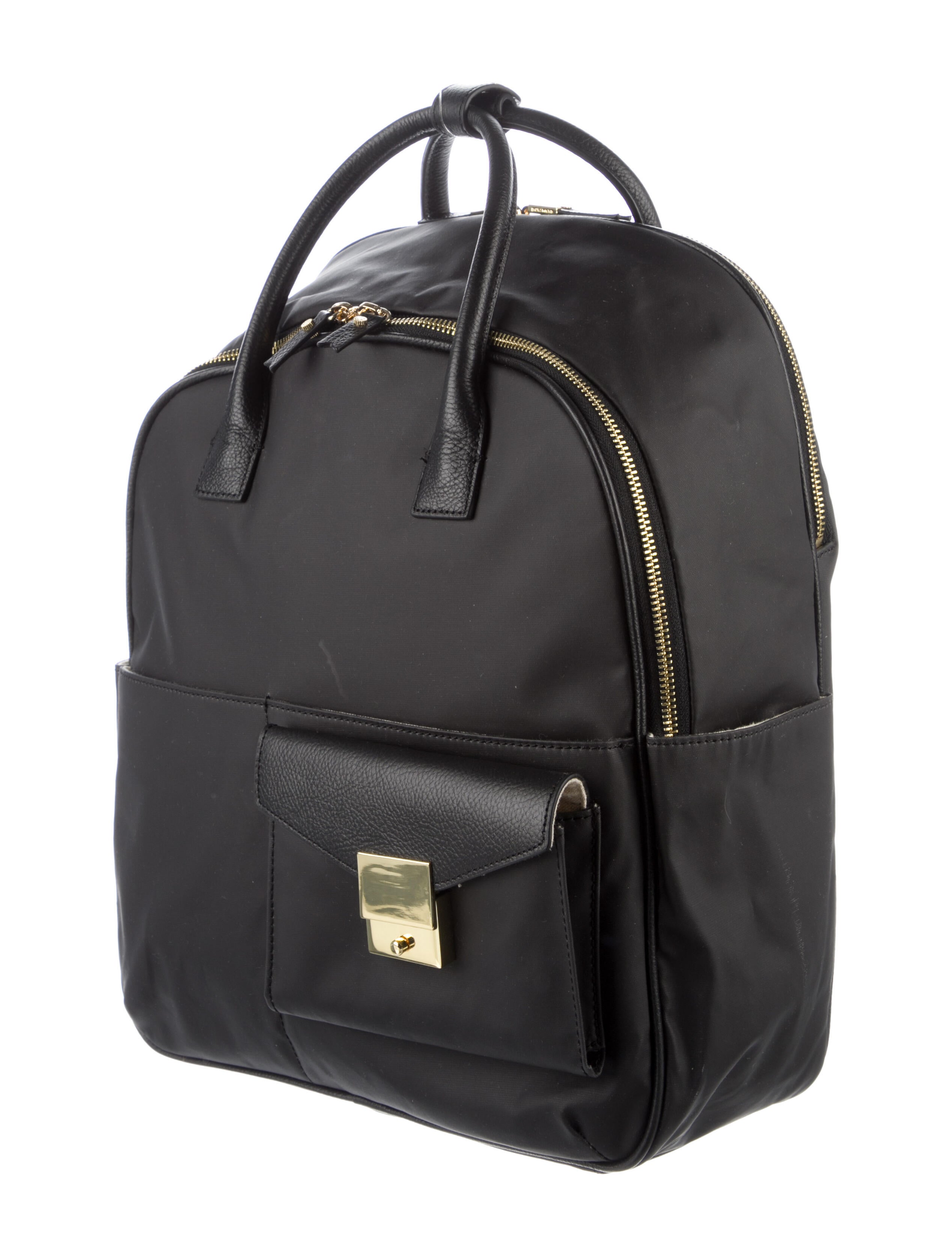 India Hicks Medium Leather Backpack Black Backpacks, Handbags