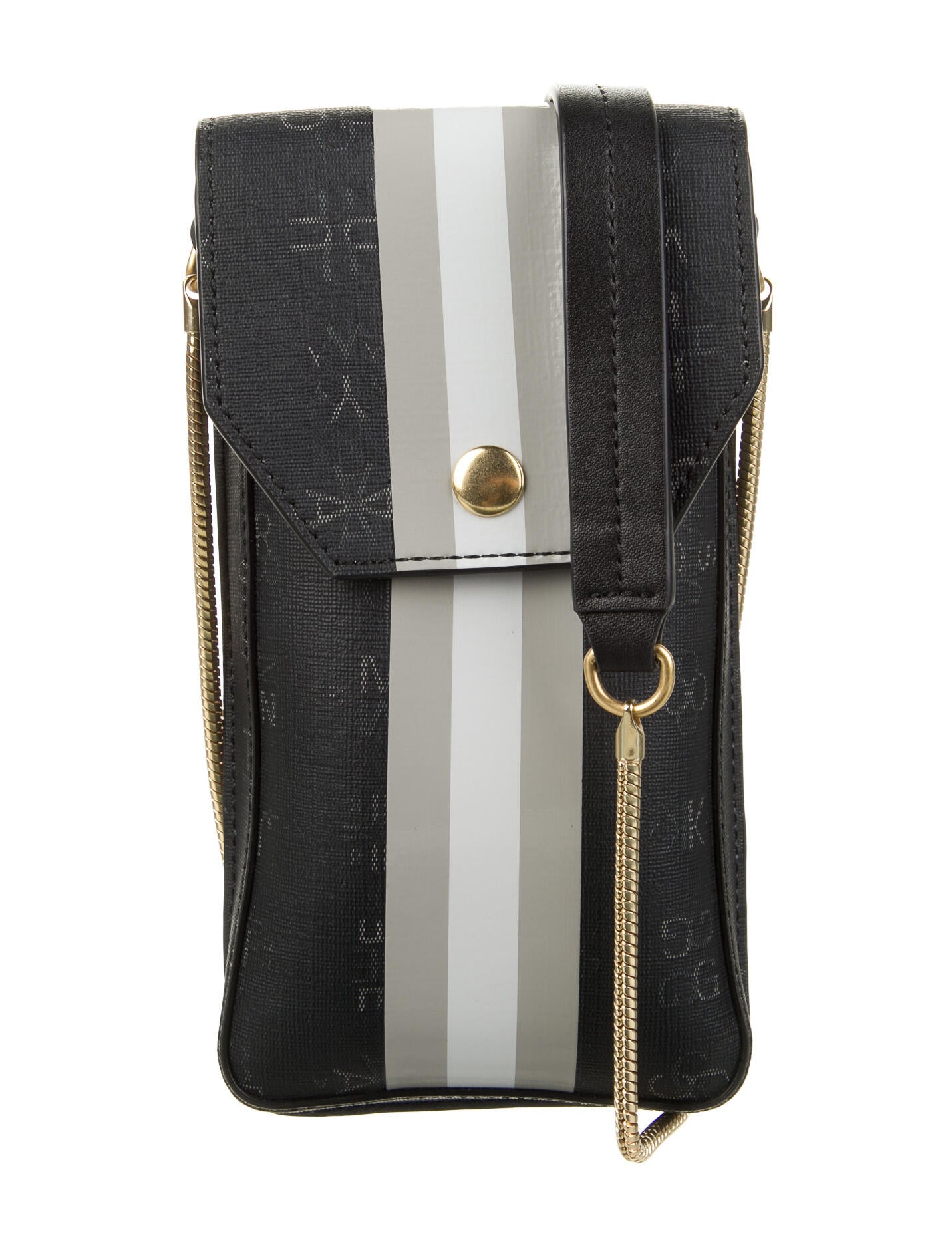 India Hicks Coated Canvas Printed Mini Crossbody Bag Black Crossbody