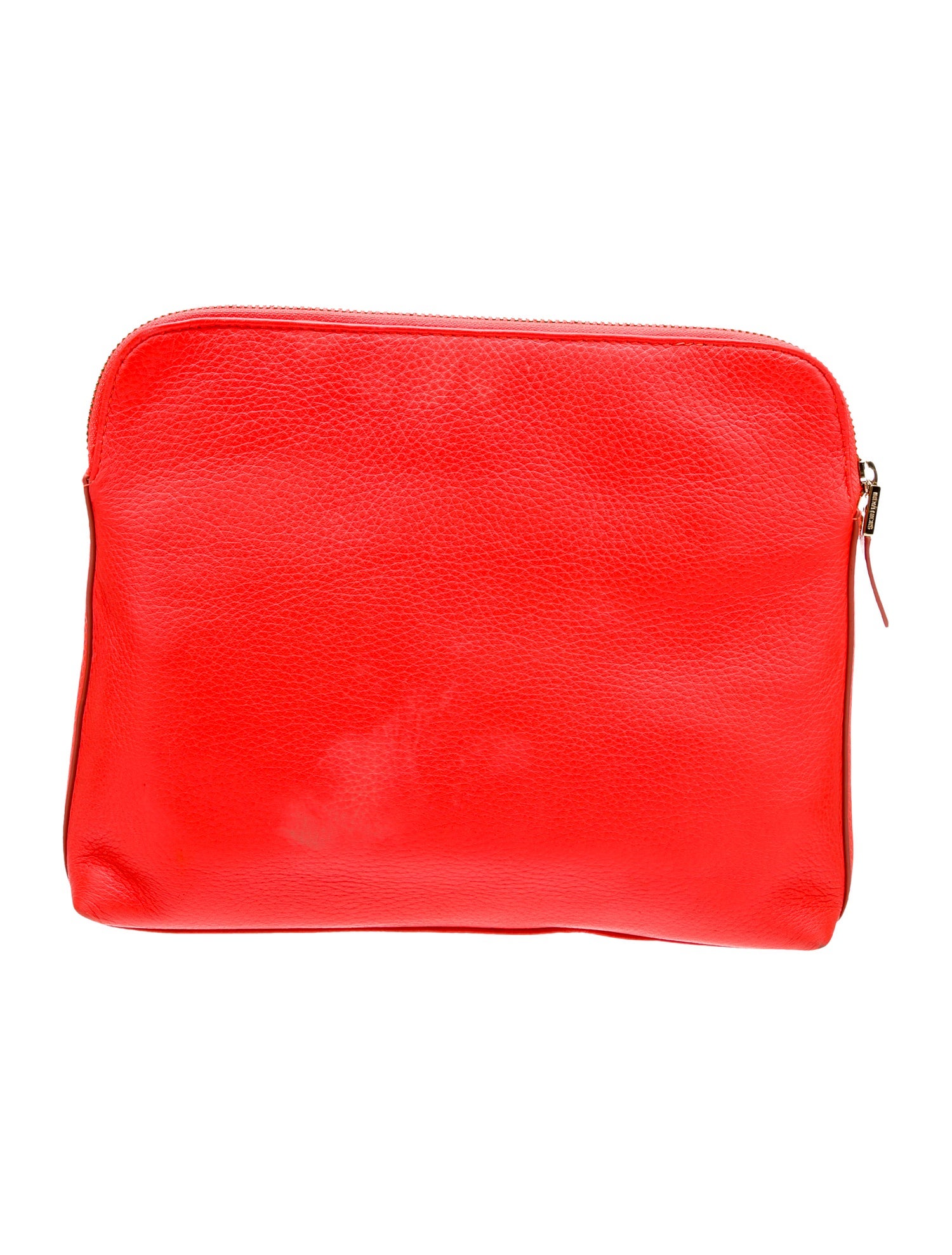 India Hicks Leather Portfolio Orange Clutches, Handbags IDH23575 The RealReal