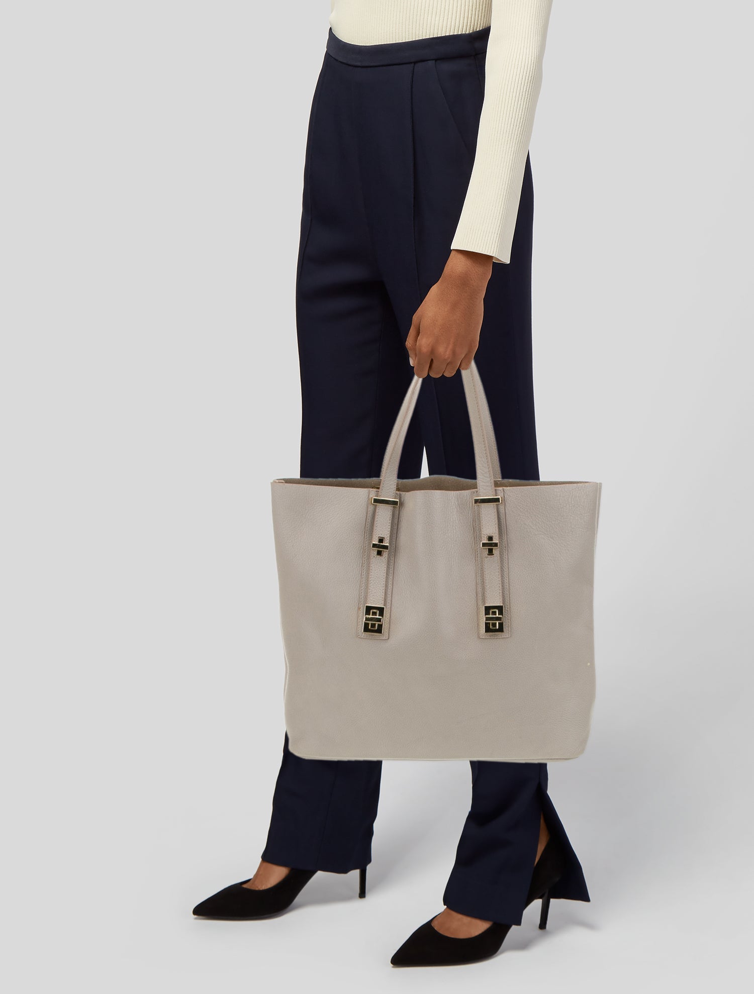 India Hicks Leather Tote