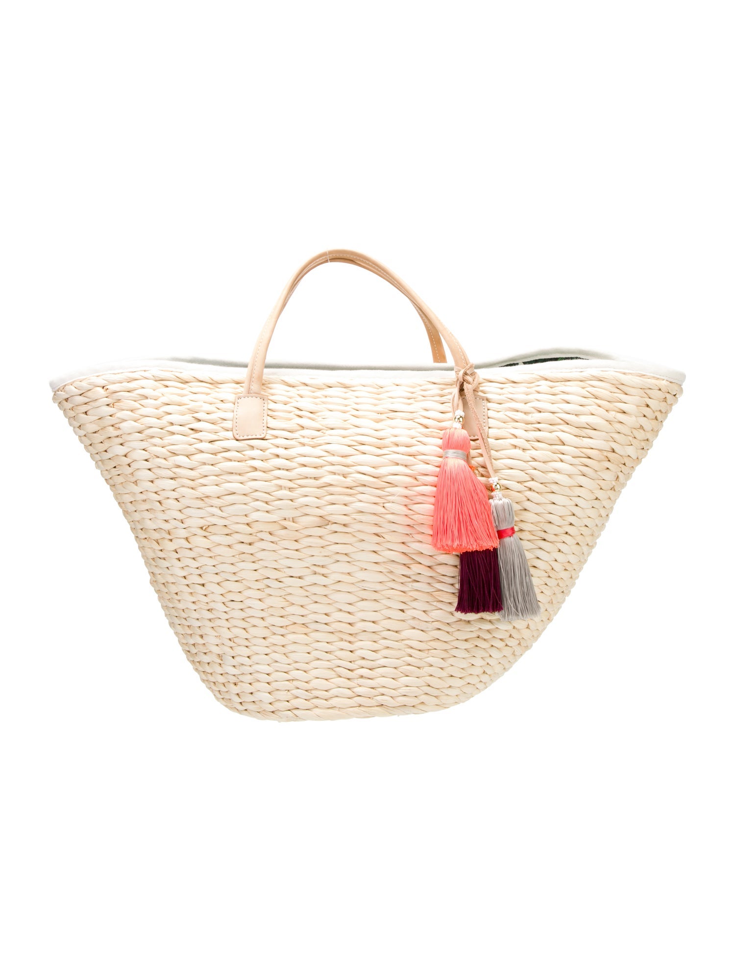 India Hicks Straw Top Handle Bag
