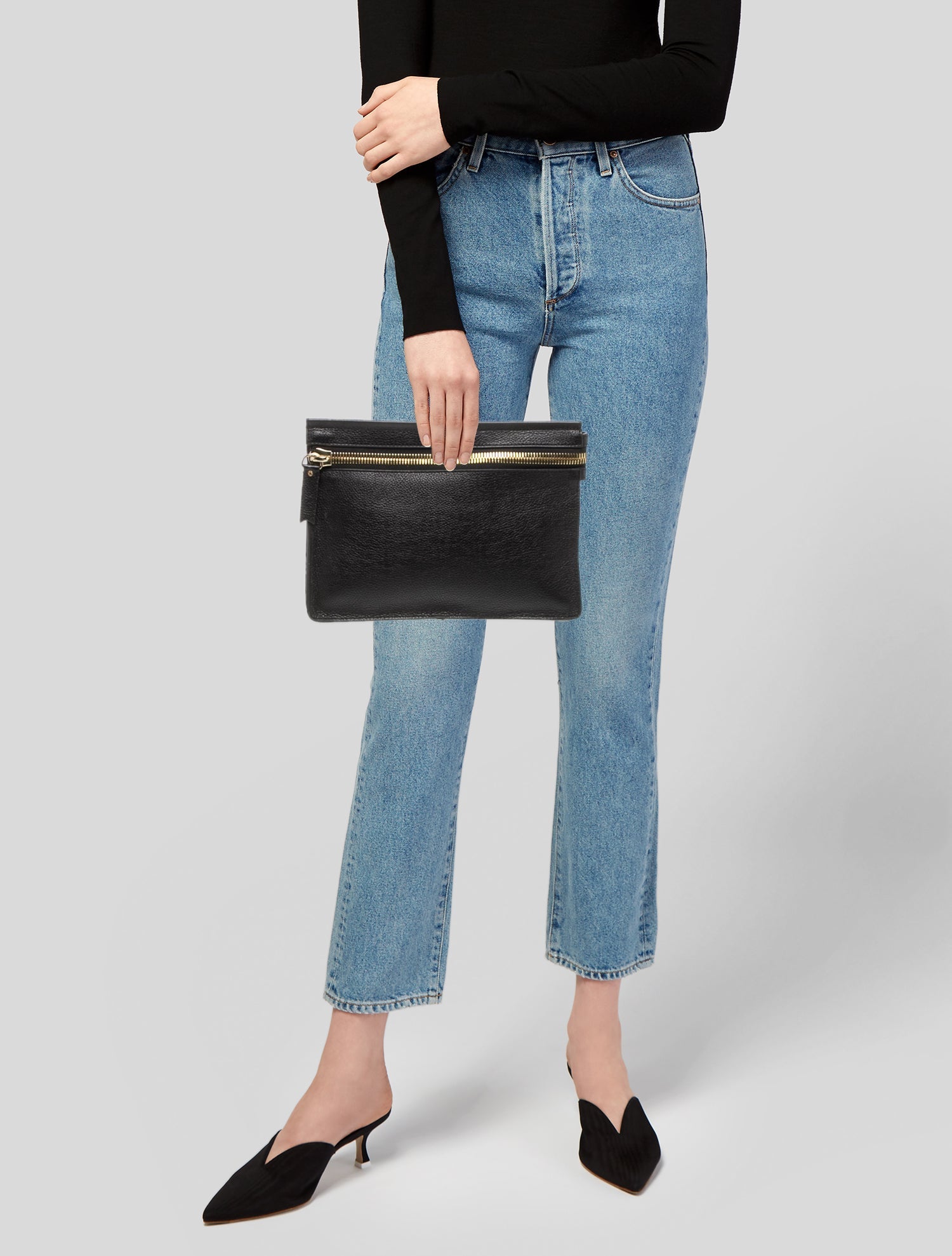 India Hicks Leather Clutch