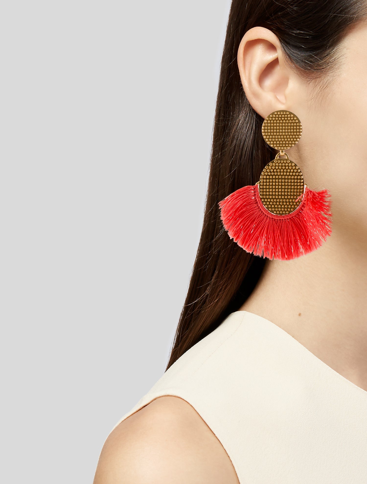 India Hicks Golden Fan Earrings