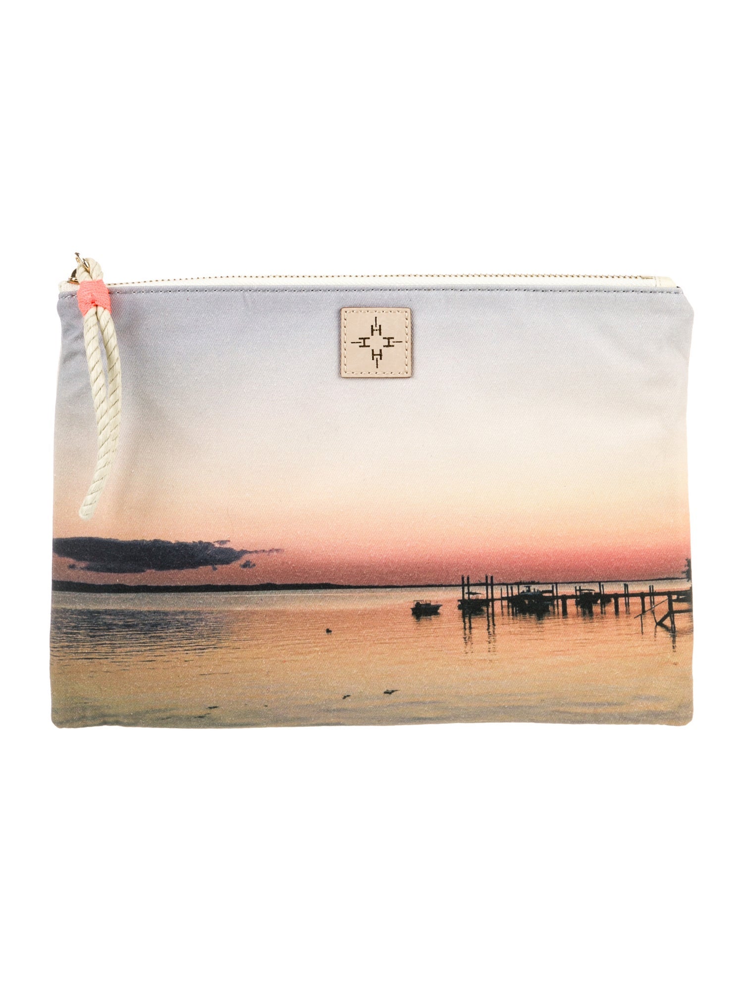India Hicks Canvas Clutch
