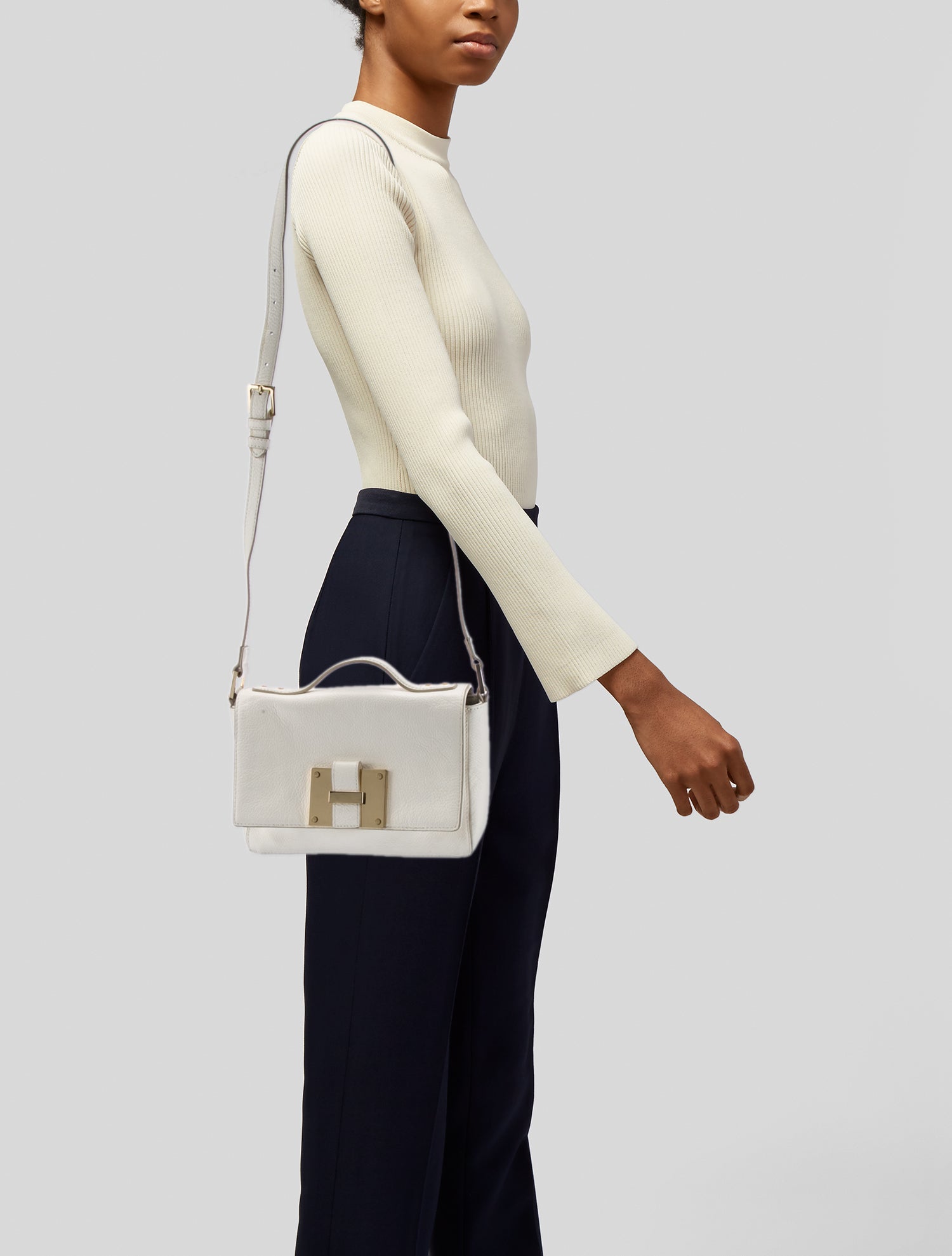 India Hicks Leather Shoulder Bag