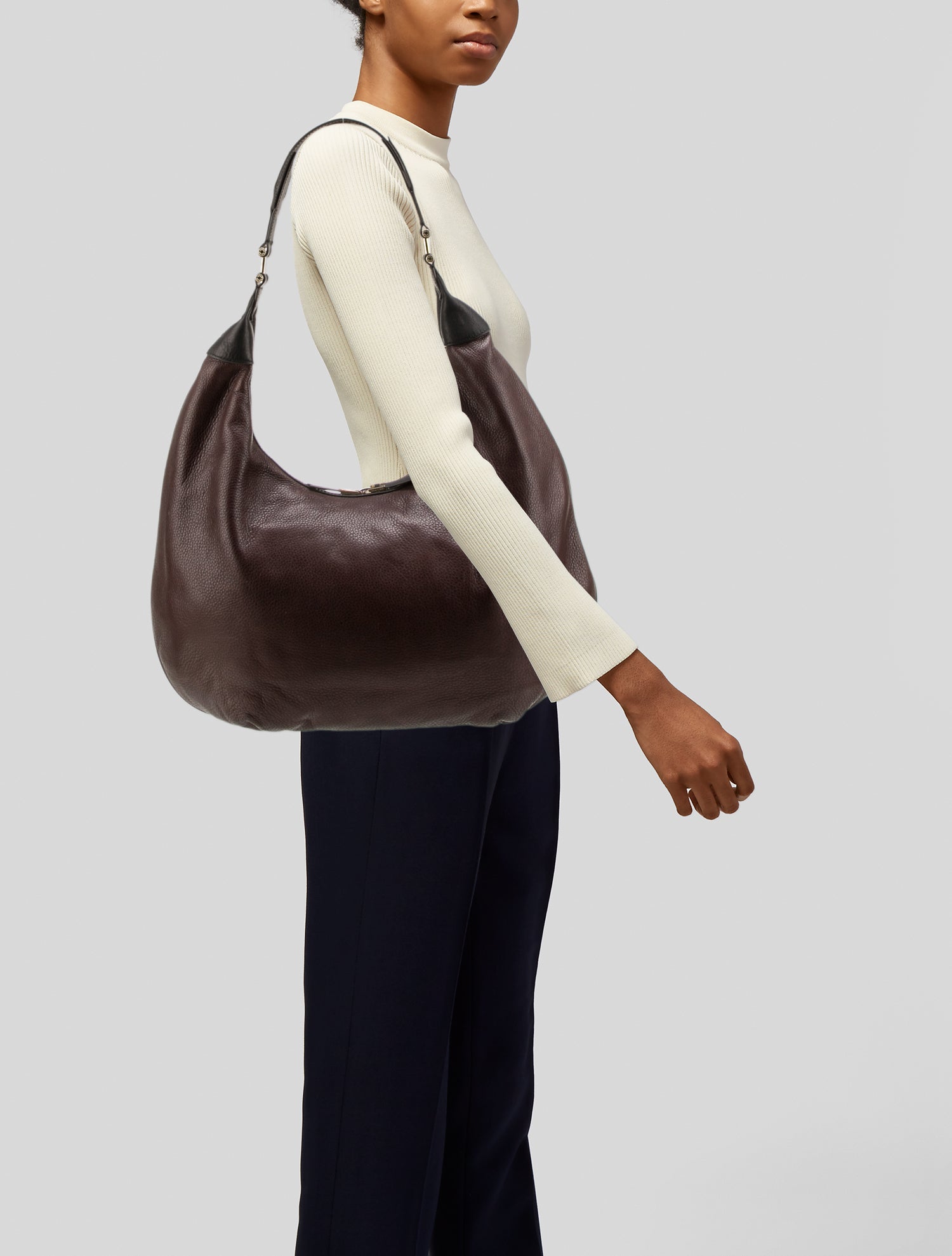 India Hicks Leather Hobo