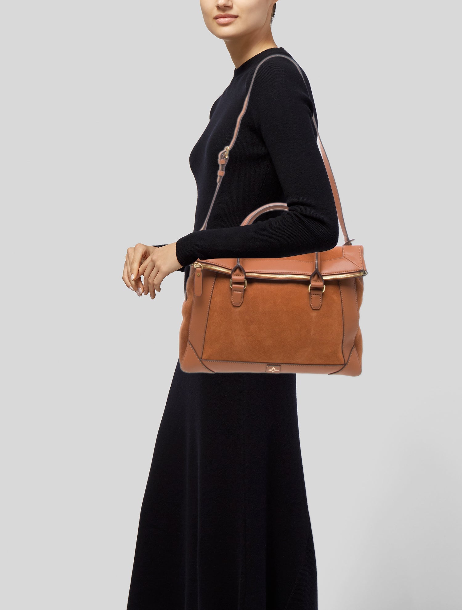 India Hicks Suede Briefcase