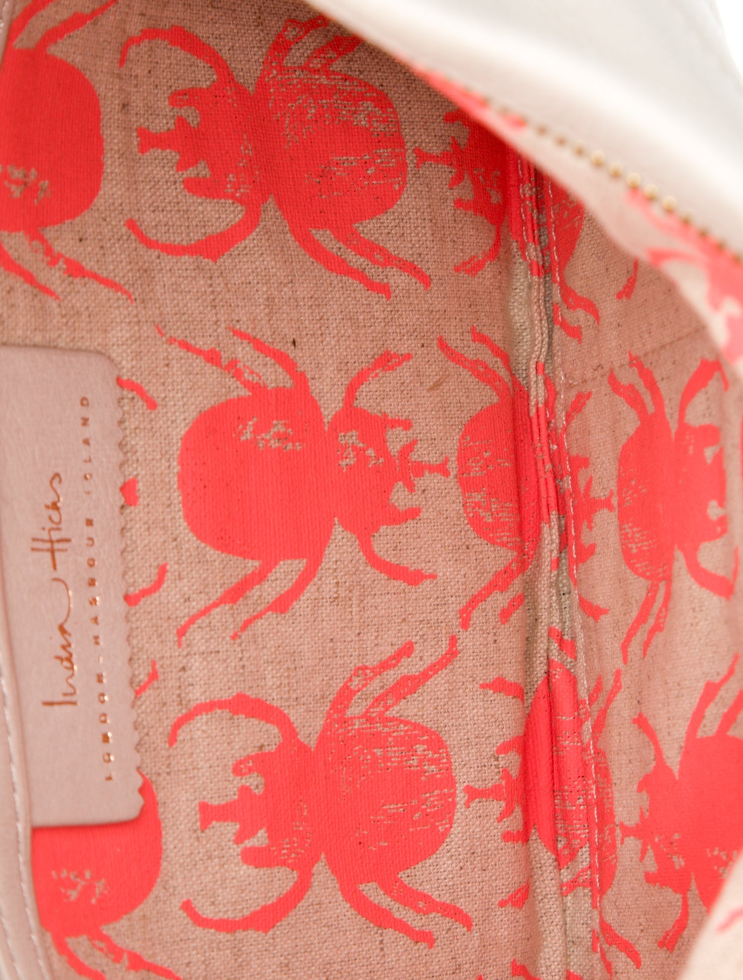 India Hicks Leather Clutch